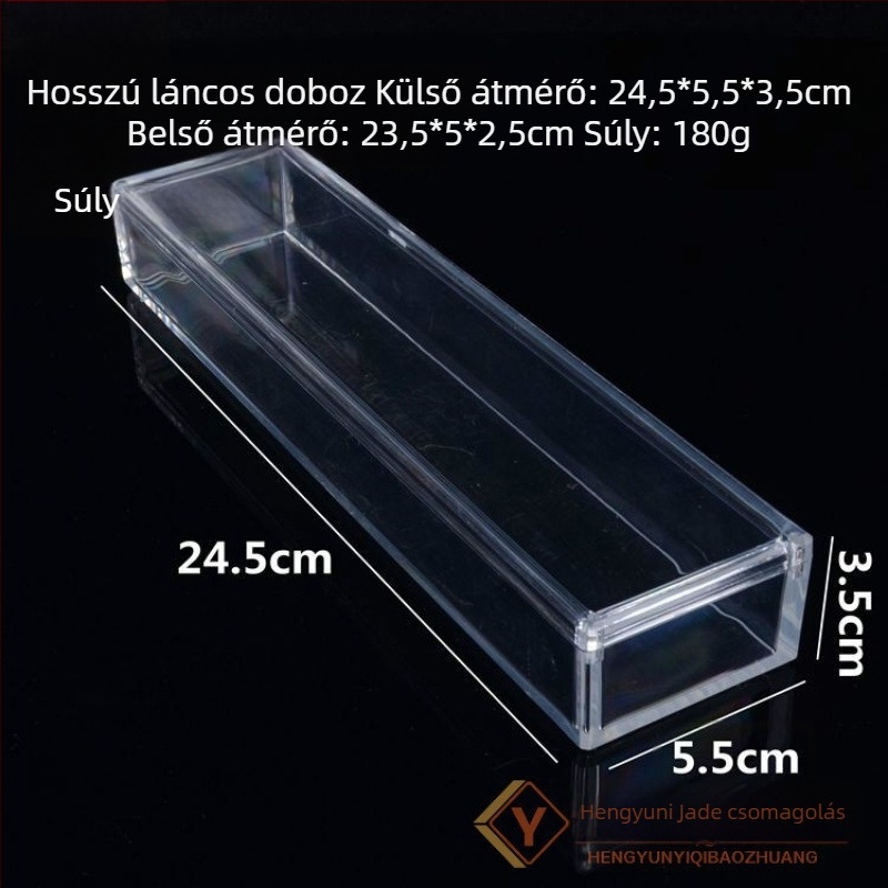 Ékszerkijelző doboz – Átlátszó akril, porálló, négyzetes/kerek alak, gyűrűk és Buddha gyöngyök számára