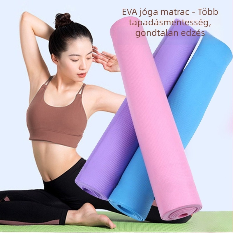 EVA jóga matrac domborított kamufláz mintával, 3-10 mm vastagság, csúszásmentes és nedvességálló, jóga, fitnesz és tánc