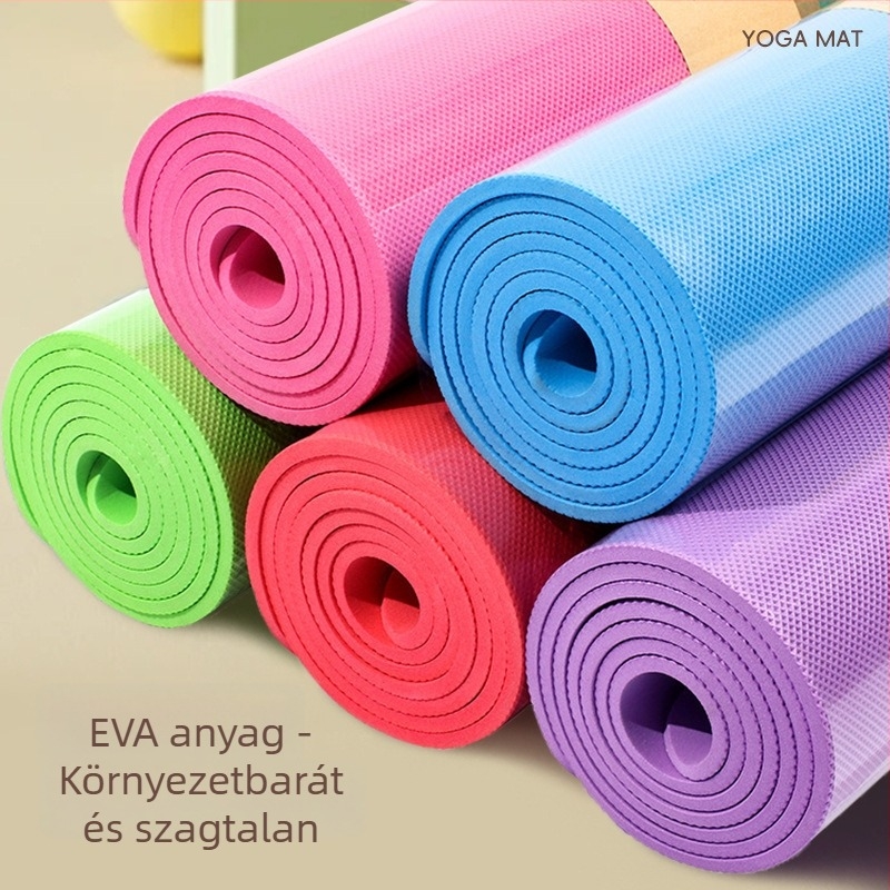 EVA jóga matrac domborított kamufláz mintával, 3-10 mm vastagság, csúszásmentes és nedvességálló, jóga, fitnesz és tánc