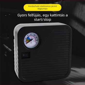 Akkumulátorról működő légpumpa járművekhez, hordozható, 48–72V, 120W, 35 L/min, 3 m kábel, tömeg 1 kg