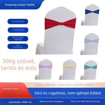 Szék hátoldalára illeszthető pánt masnival, kötés nélkül – Poliészter, Szállodai stílus, Solan