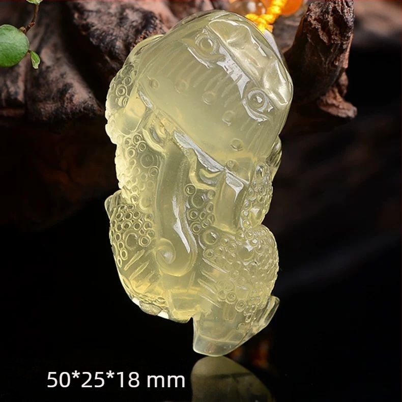 Hiteles természetes sárga kristály Pixiu medálos nyaklánc