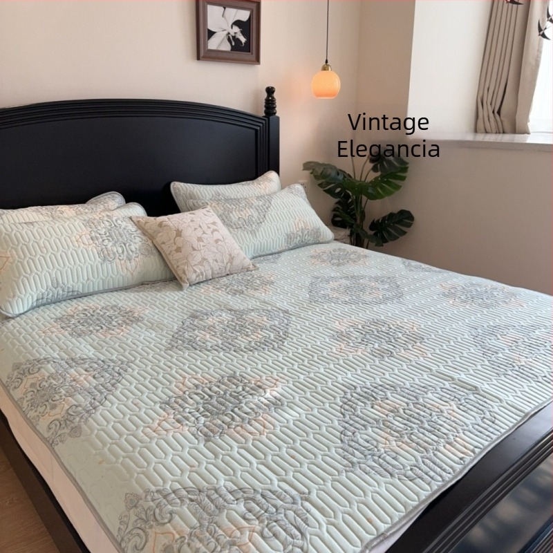 Természetes latex hűtőmatrac, három részes készlet, nyomtatott szövés, 80-90% latex tartalom, könnyed luxus stílus