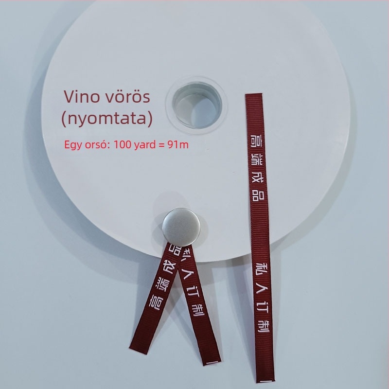 Függönyhöz való webbing szalag nyomtatott mintával, kiváló minőségű késztermék; hossz 91 m, kb. 600 szalag, nem zsugorodik.