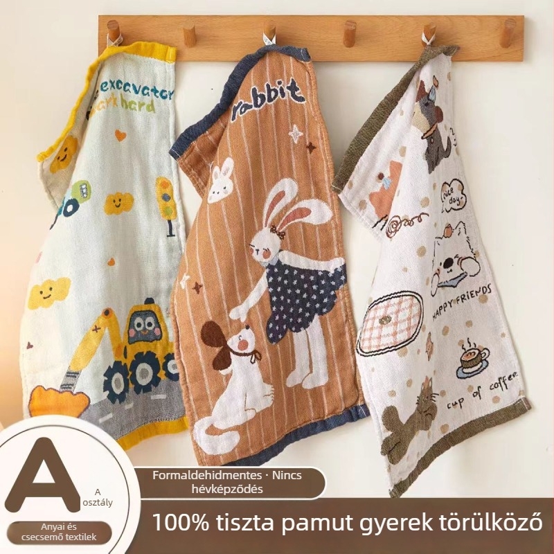 Baba pamut géz törölköző arcra és fürdéshez, puha és nedvszívó, 32 szálas, jacquard és sima szövésű, 50 g alatt, Dream weaver
