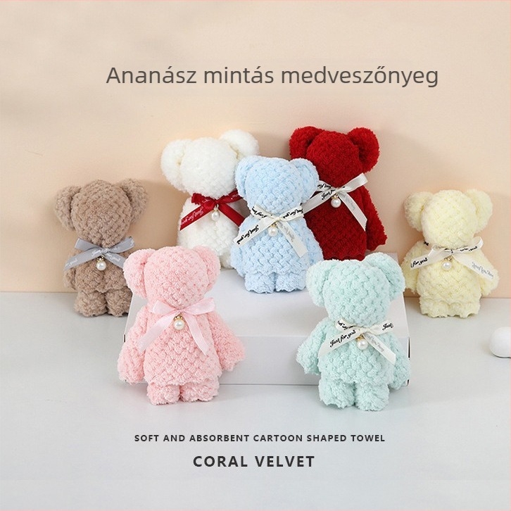 Korall velúr törölköző, 32 szálú fonal, sík öltés, 50–80 g, testreszabható