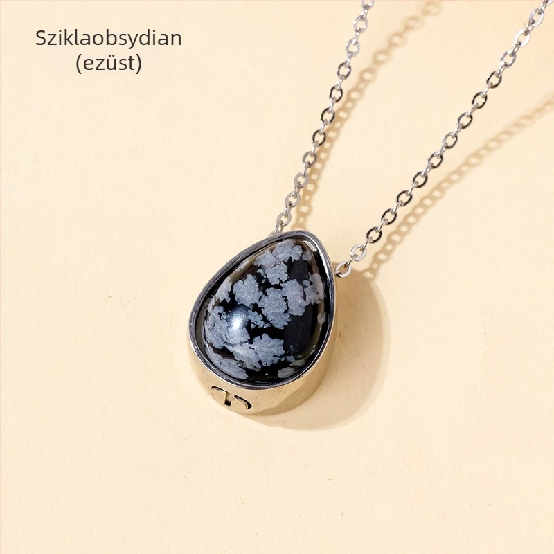 Appen Crystal Crafts márkájú kristály geometriai medálos nyaklánc — modern minimalist stílusban, PP zacskóban csomagolva