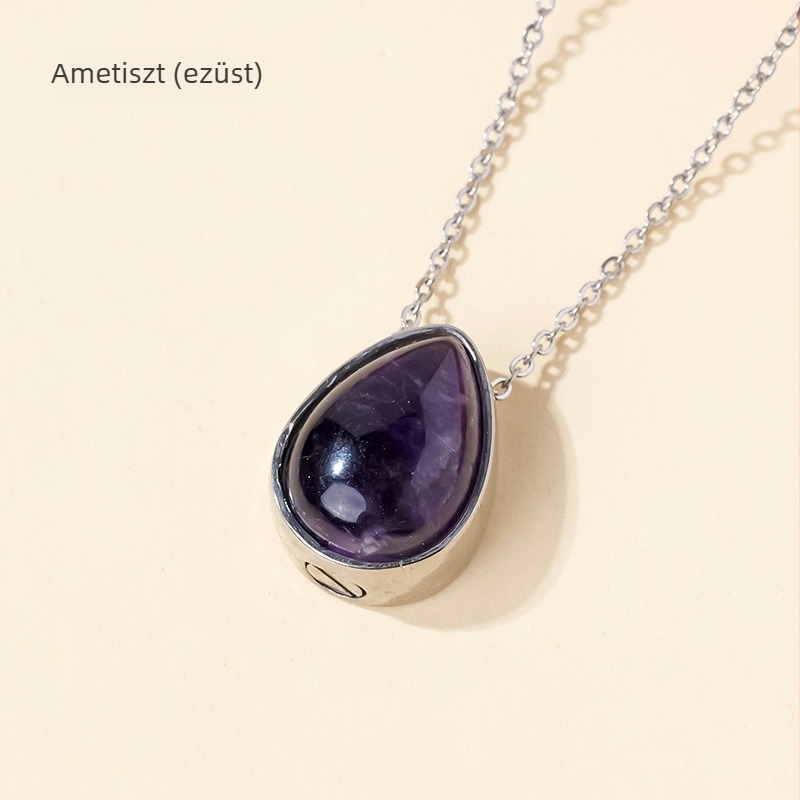 Appen Crystal Crafts márkájú kristály geometriai medálos nyaklánc — modern minimalist stílusban, PP zacskóban csomagolva