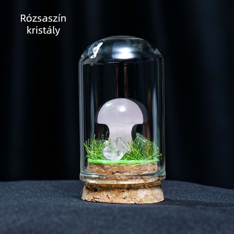 Runyang Kristály Gomba Mini Tájkép Dísz — Geometriai Kristály Dekor, Modern Minimalista Stílus, PP Zacskóban Csomagolás