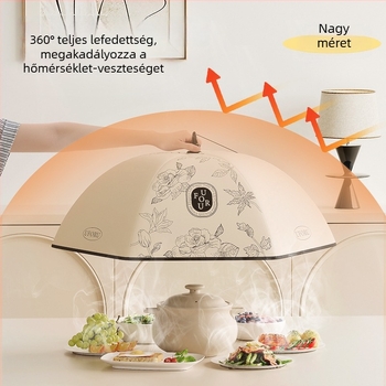 Szigetelt ételtakaró a háztartási konyhaasztalhoz – Levehető és mosható, por- és szúnyogbiztos, összecsukható