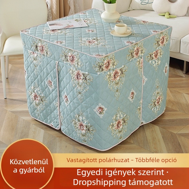 Négyszögletes téli elektromos fűtőberendezés fedél fleece béléssel és vastag anyaggal