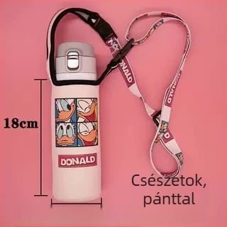 Szigetelt pohár tok keresztpánttal — anyag: vászon, rajzfilm stílus, nem importált, logó nélkül