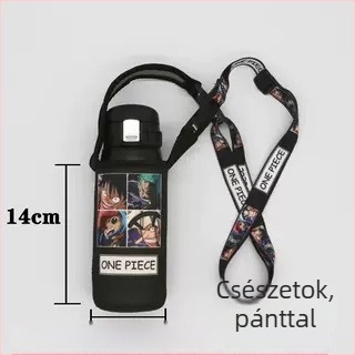 Szigetelt pohár tok keresztpánttal — anyag: vászon, rajzfilm stílus, nem importált, logó nélkül