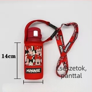 Szigetelt pohár tok keresztpánttal — anyag: vászon, rajzfilm stílus, nem importált, logó nélkül