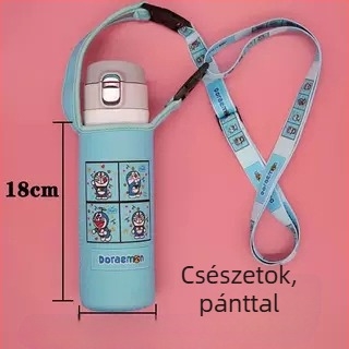 Szigetelt pohár tok keresztpánttal — anyag: vászon, rajzfilm stílus, nem importált, logó nélkül