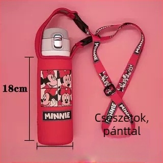 Szigetelt pohár tok keresztpánttal — anyag: vászon, rajzfilm stílus, nem importált, logó nélkül