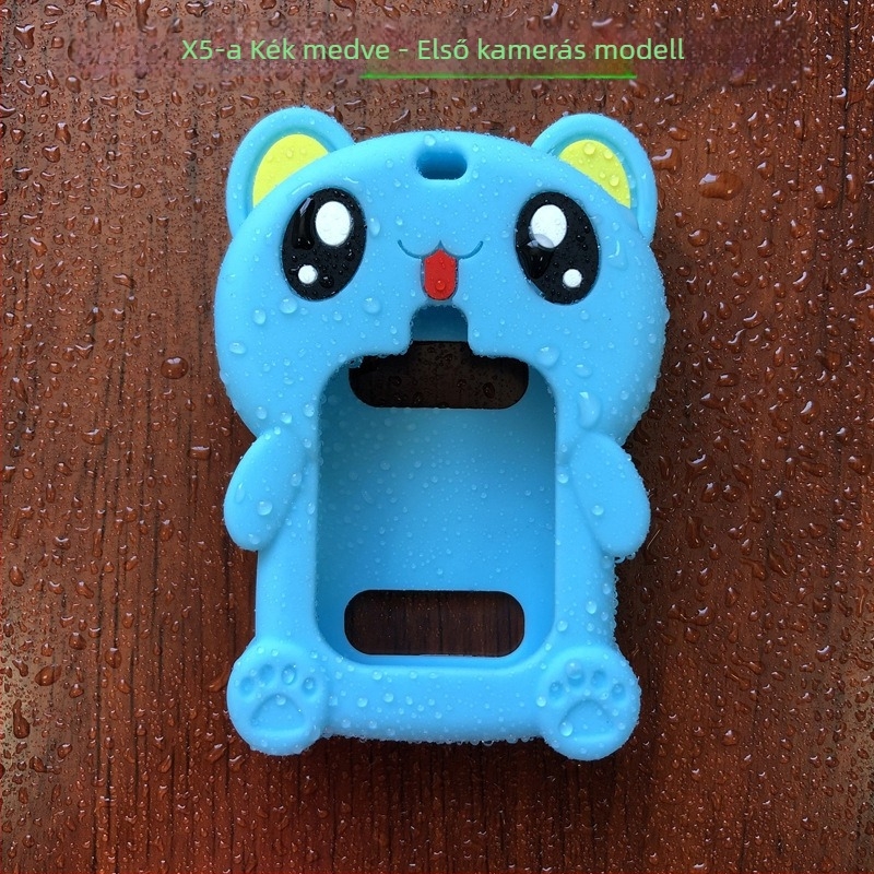 Univerzális gyerekeknek készült okosóra védőtok szilikon medálos nyakpánttal (anyag: szilikon; kompatibilitás: univerzális; tömeg: 0,05)