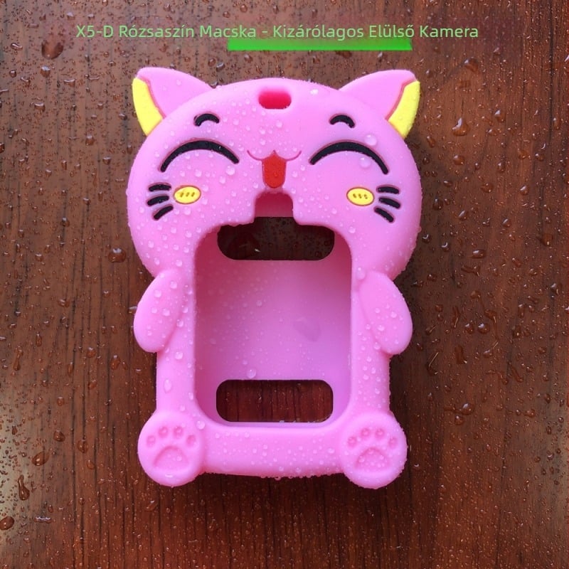 Univerzális gyerekeknek készült okosóra védőtok szilikon medálos nyakpánttal (anyag: szilikon; kompatibilitás: univerzális; tömeg: 0,05)