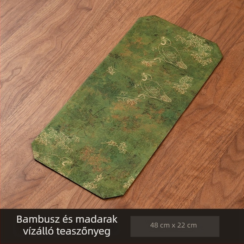 Kerek, kétoldalas teaceremóniai alátét, vízálló és hőszigetelt, zen-inspirált dizájn