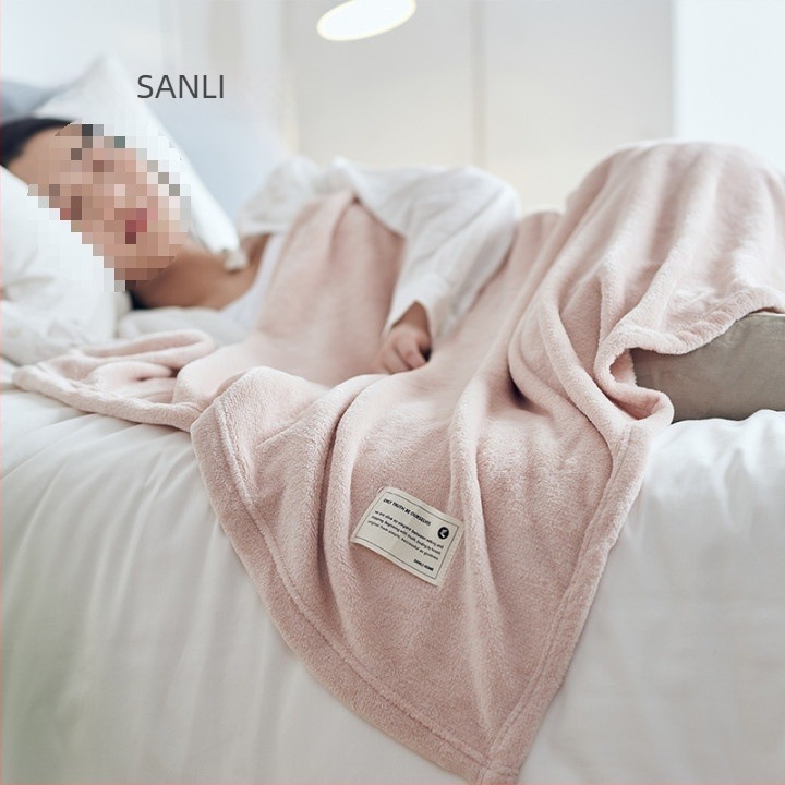 Coral fleece pléd irodai szundikáláshoz — poliészter rost, egy személyre szóló, nyári használatra