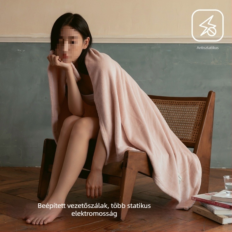 Coral fleece pléd irodai szundikáláshoz — poliészter rost, egy személyre szóló, nyári használatra