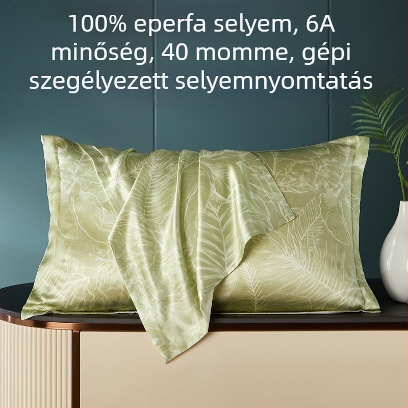 Mulberry selyemből készült párnahuzat, 40 Momme, 6A osztály, digitális nyomtatás, 100% selyem, 48×74 cm, egyes párnához