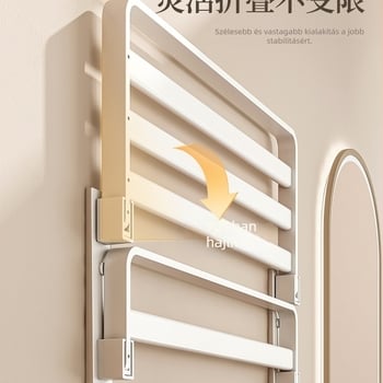 Fürdőszobai törölközőtartó falra szerelhető készlet, 2 szintes, felület: spray-műanyag, anyag: selyemvirág