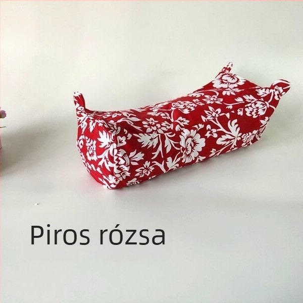 Pamut durva szövésű párnahuzat tigris fej motívummal a nyaki támaszért, reaktív nyomtatással és színezéssel