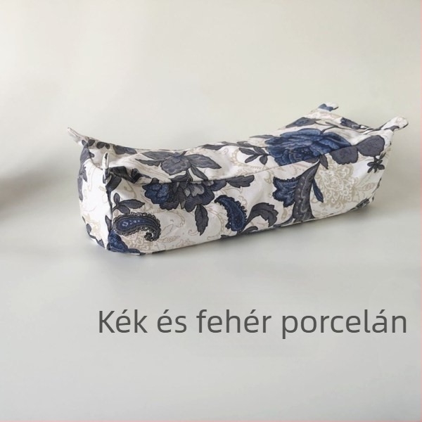 Pamut durva szövésű párnahuzat tigris fej motívummal a nyaki támaszért, reaktív nyomtatással és színezéssel