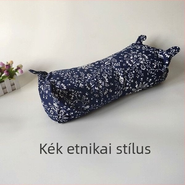 Pamut durva szövésű párnahuzat tigris fej motívummal a nyaki támaszért, reaktív nyomtatással és színezéssel