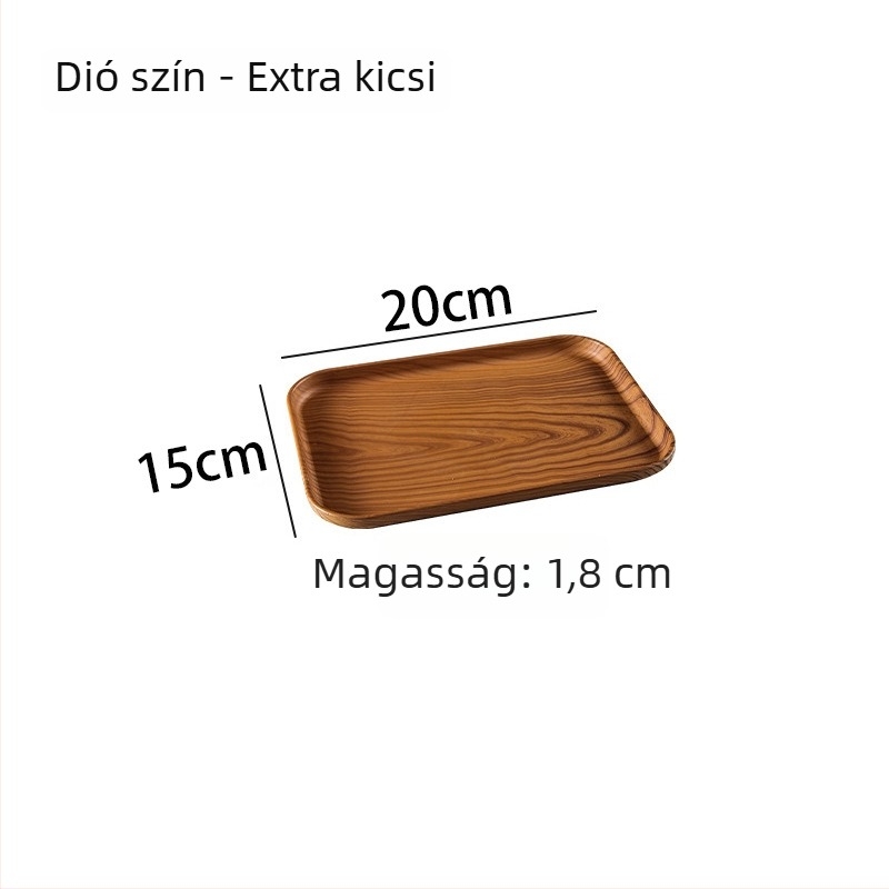 Ováli tálca fa imitációval otthoni használatra; pohár, ékszer és desszertek számára; PP anyag, kínai stílus, logóval testreszabható, 2023-ben debütált.