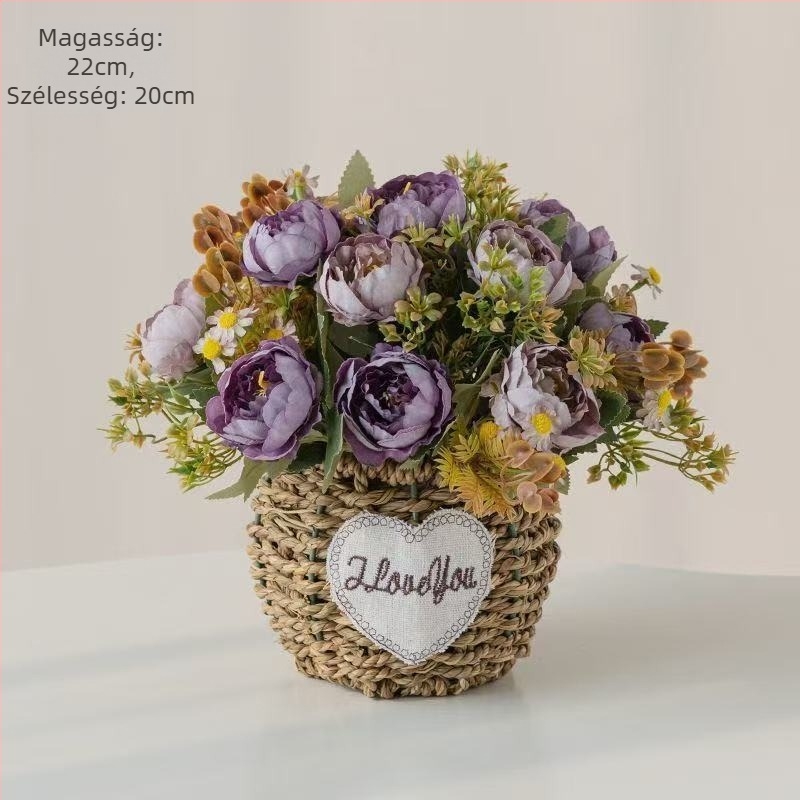 Napraforgó művirágcsokor, selyemanyag, tapintható felület, otthoni dekoráció
