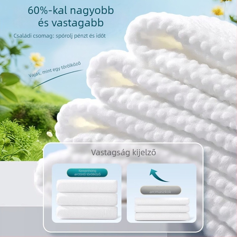 100% pamut arctörölközők — egyszer használatos, nedves/száraz, függő húzható adagolóval, vastagított otthoni használatra