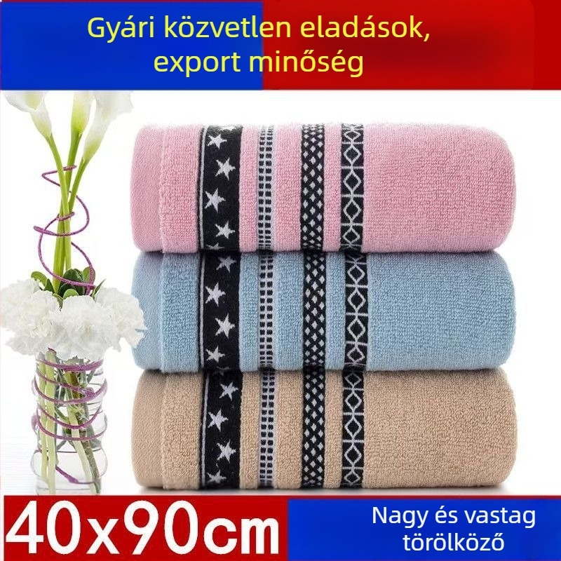 Fürdőtörölköző – pamutból, Jacquard szövés, 100d fonal, háztartási használatra