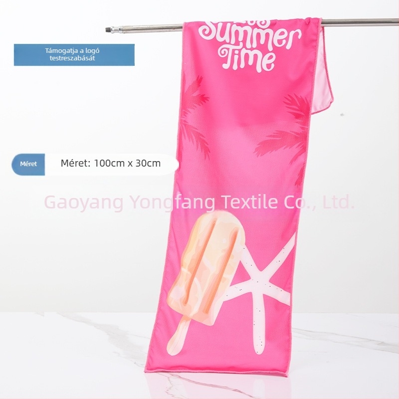 Sporttörölköző mikroszálas, hűtőhatású törölköző, sublimációs nyomtatás, 50 g, Pretty Doll