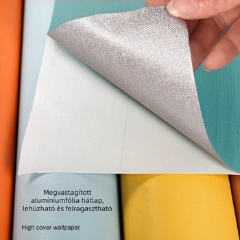 Krémszínű öntapadós tapéta hálószobába, otthonos faldekor közösségi szobákhoz, vízálló háttértapéta