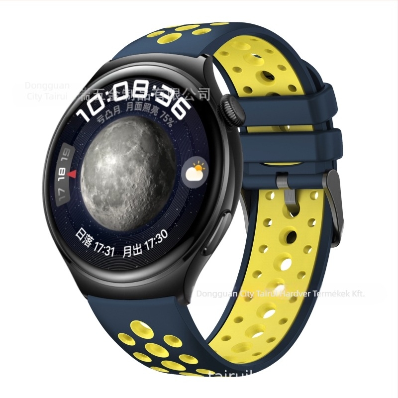Huawei Watch 4/3-hoz szilikon szíj, stílus movement wind, csat pin buckle, tömege körülbelül 20 g