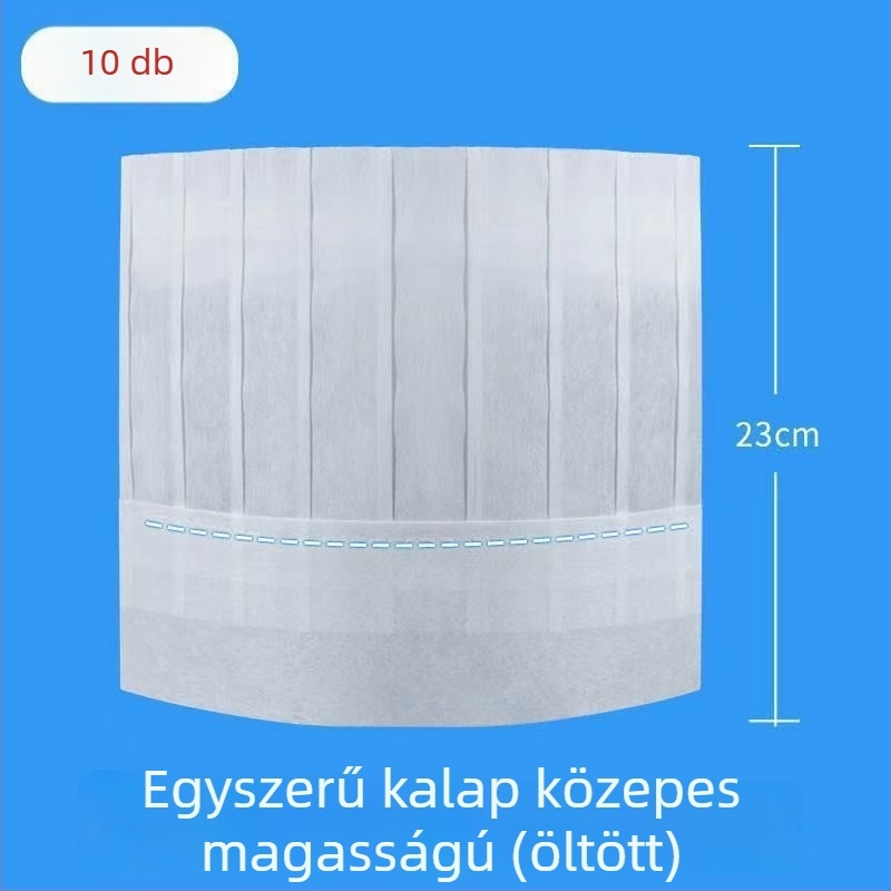 Eldobható szakácssapka, nem szövött anyagból, kupola alak, uniszex, konyhai sapka, tavasz 2022