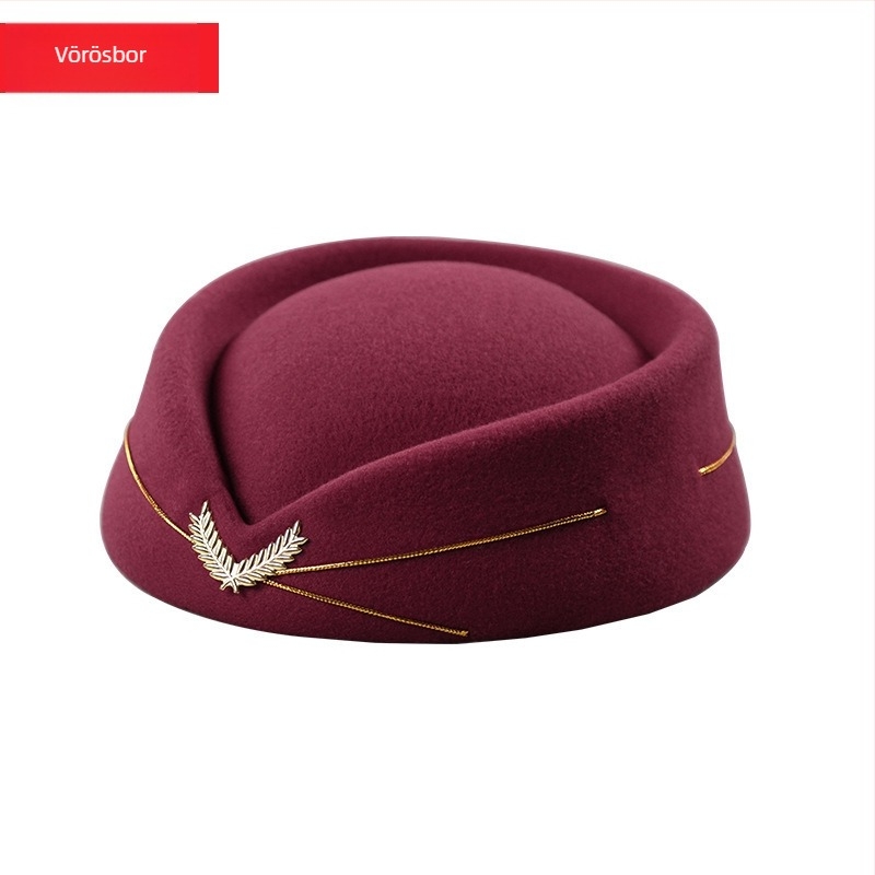 Női gyapjúfilcből készült sapka, elegáns stílus, ősz