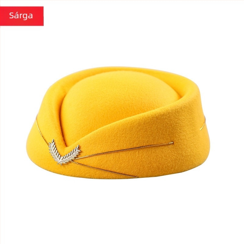 Női gyapjúfilcből készült sapka, elegáns stílus, ősz