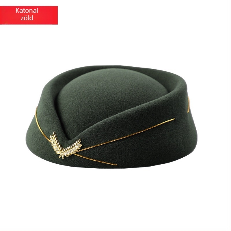 Női gyapjúfilcből készült sapka, elegáns stílus, ősz