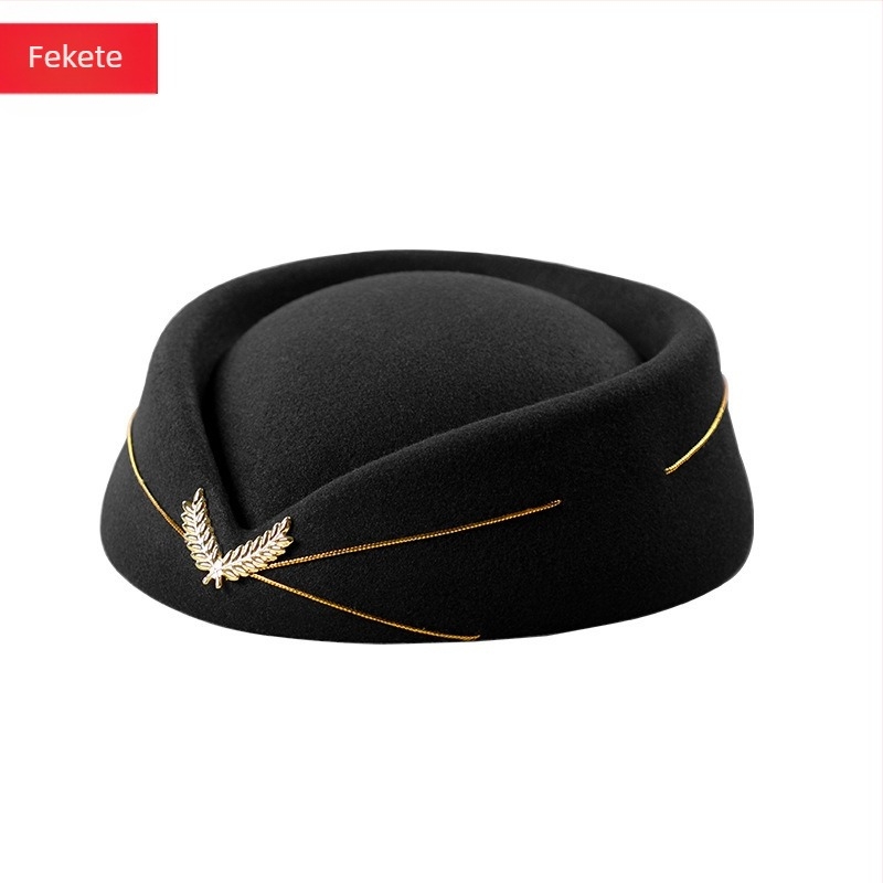 Női gyapjúfilcből készült sapka, elegáns stílus, ősz