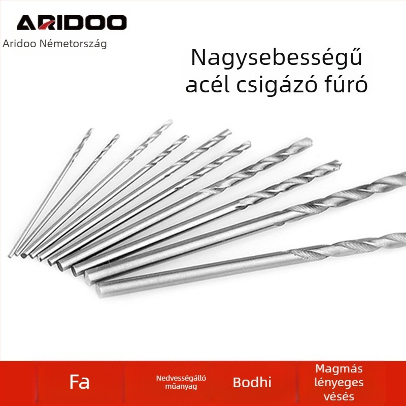 Csavarfúró elektromos fúróhoz – kobalt-tartalmú, egyenes szár, mikro-precíz nyílások karkötő- és Buddha gyöngyök számára. Márka: Airui shield
