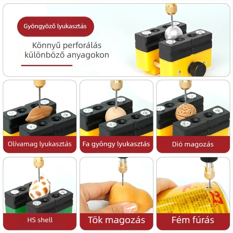 Csavarfúró elektromos fúróhoz – kobalt-tartalmú, egyenes szár, mikro-precíz nyílások karkötő- és Buddha gyöngyök számára. Márka: Airui shield
