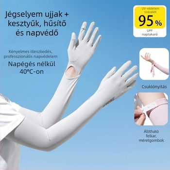 Női hosszított jégselyem karvédő UV-védelmet nyújtó, autóvezetéshez és kerékpározáshoz