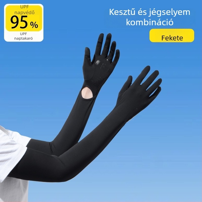 Női hosszított jégselyem karvédő UV-védelmet nyújtó, autóvezetéshez és kerékpározáshoz