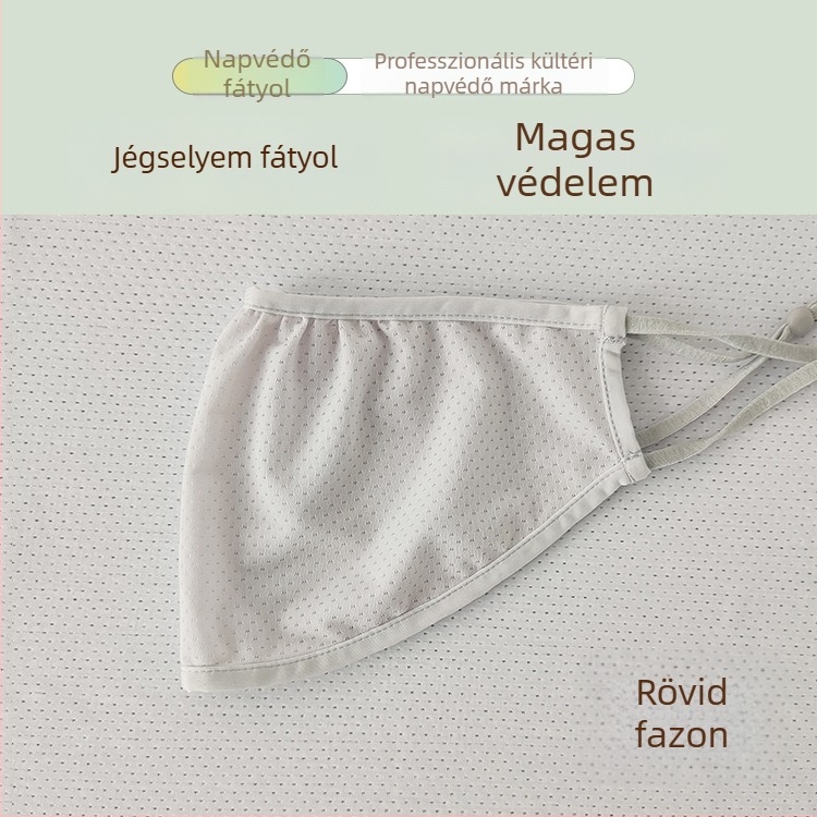 Új nyári UV-védett maszk Ice Silk jacquard anyagból, lélegző, kültéri használatra, egy rétegű, nőknek