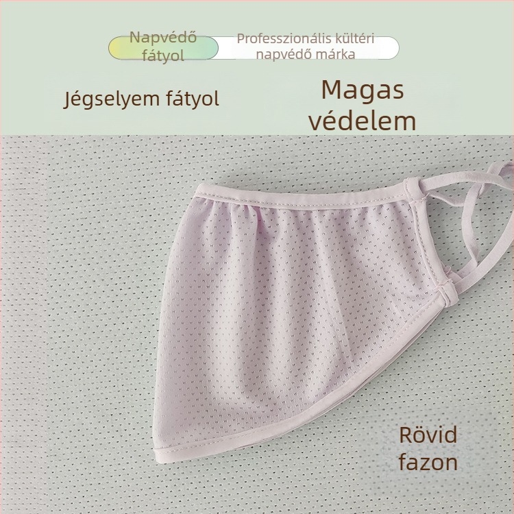 Új nyári UV-védett maszk Ice Silk jacquard anyagból, lélegző, kültéri használatra, egy rétegű, nőknek