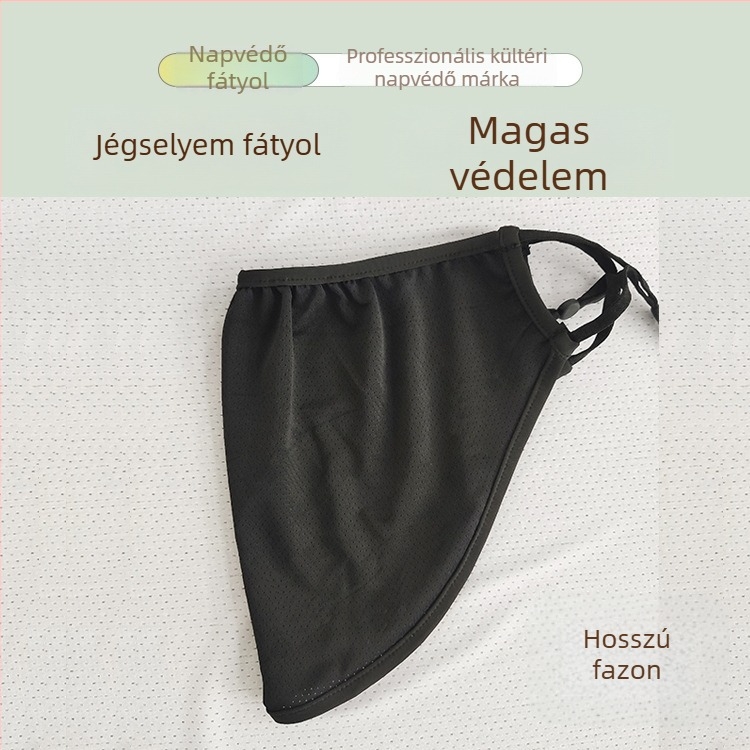 Új nyári UV-védett maszk Ice Silk jacquard anyagból, lélegző, kültéri használatra, egy rétegű, nőknek