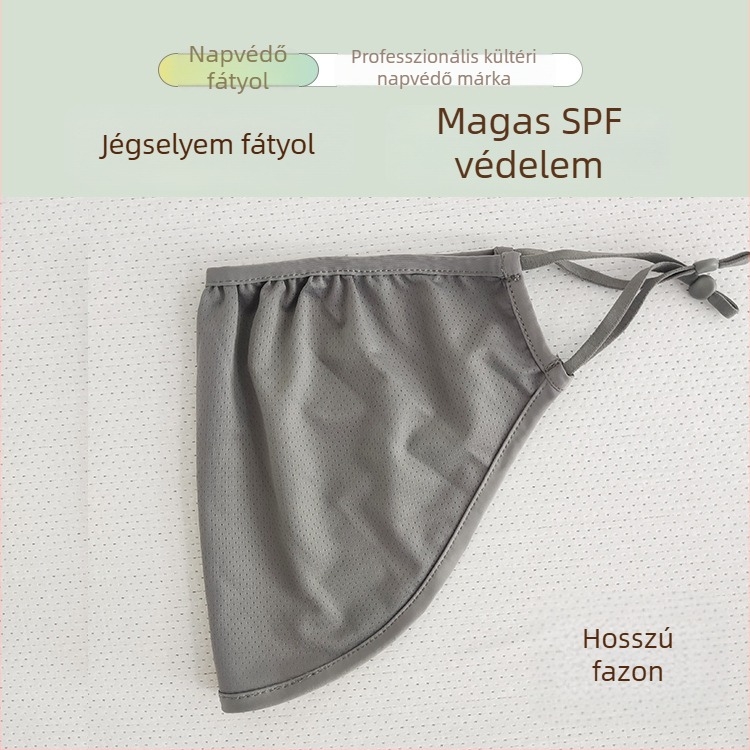 Új nyári UV-védett maszk Ice Silk jacquard anyagból, lélegző, kültéri használatra, egy rétegű, nőknek